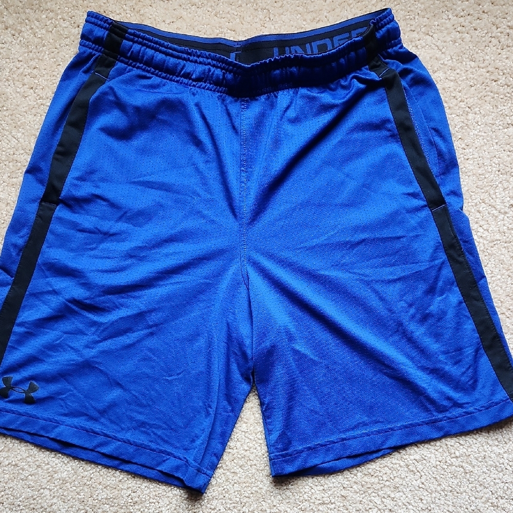 Under Armour Blue and Black Athletic Shorts